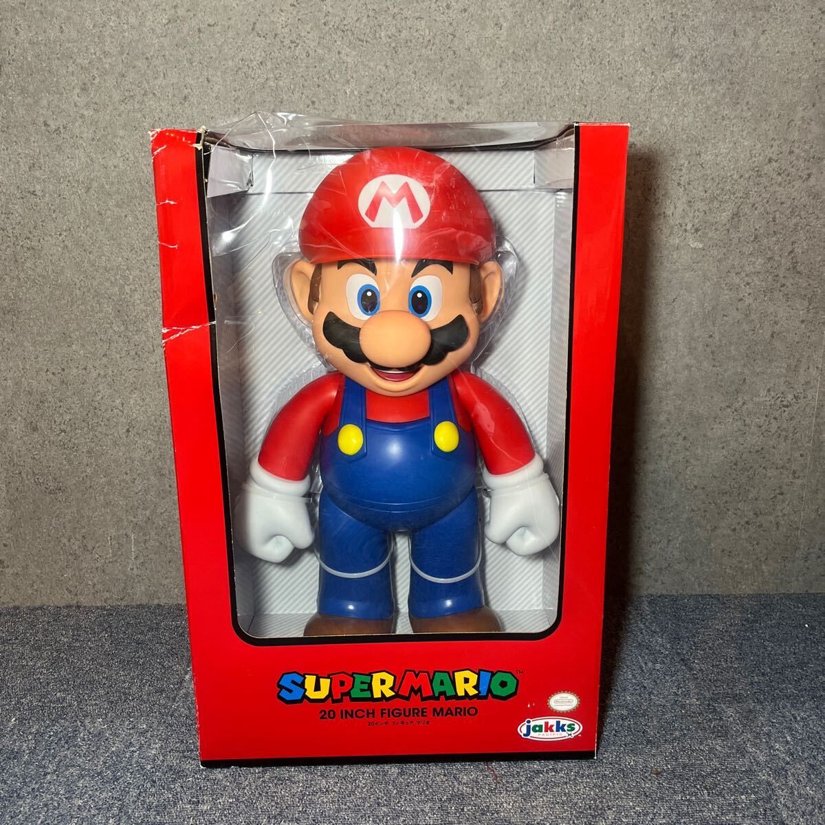 スーパーマリオ マリオ フィギュア 20インチ 全長50cm 可動式 任天堂 SUPER MARIO 中古現状品 240416M03の画像1