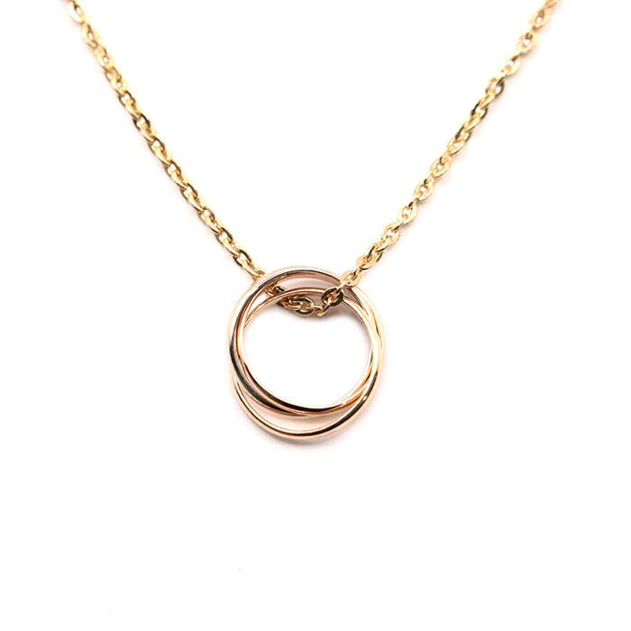  Cartier baby toliniti necklace lady's 18 gold K18s Lee color Au750 jewelry lady's chain total length 42.3cm CARTIER