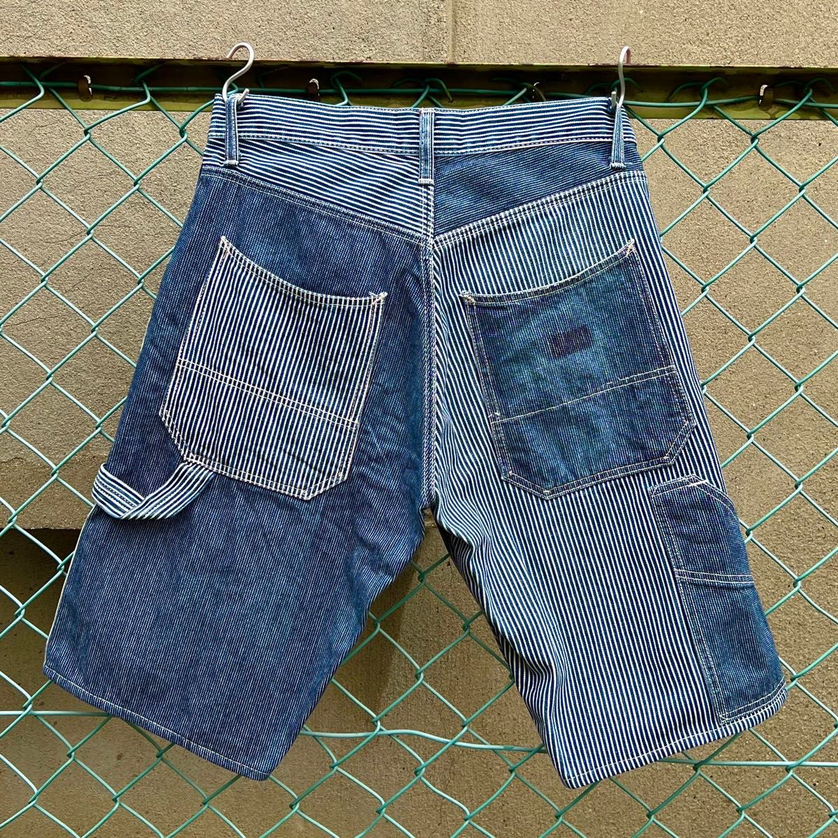 クレイジーパターン ヒッコリー デニム DENIM ハーフパンツ ショートパンツ ショーツ