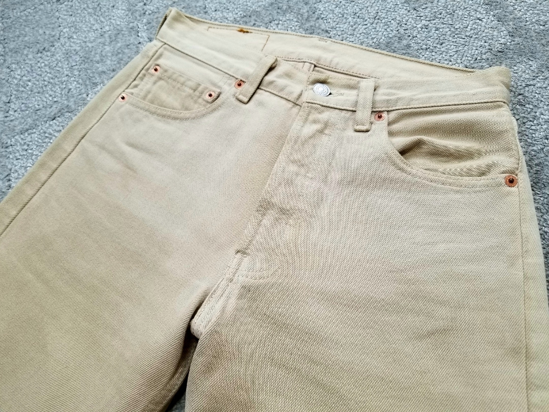 良好 90s USA製 levi's リーバイス 501 ベージュ w28 90年代 アメリカ製 カラーデニム カラージーンズ / ビンテージジーンズ 501xx_画像5