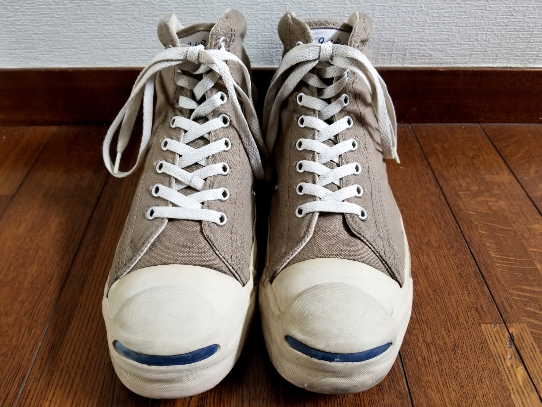 良好 90s USA製 converse コンバース ジャックパーセル キャンバス ハイ ベージュ US11 29cm 29,5cm アメリカ製 90年代 vintage ビンテージ_画像2