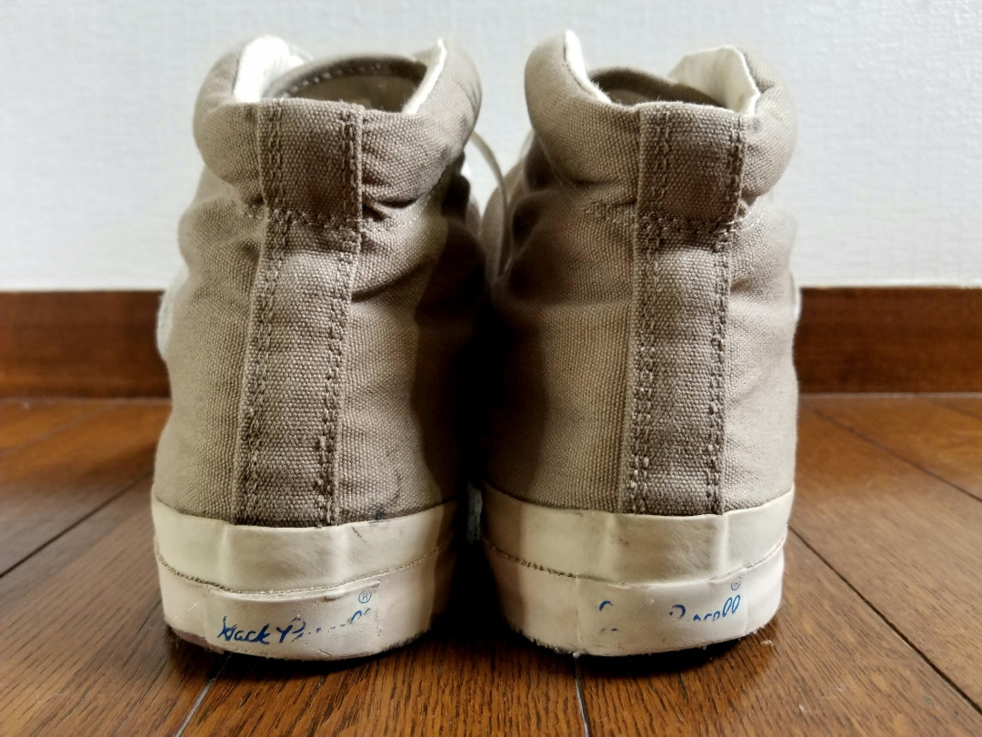 良好 90s USA製 converse コンバース ジャックパーセル キャンバス ハイ ベージュ US11 29cm 29,5cm アメリカ製 90年代 vintage ビンテージ_画像4