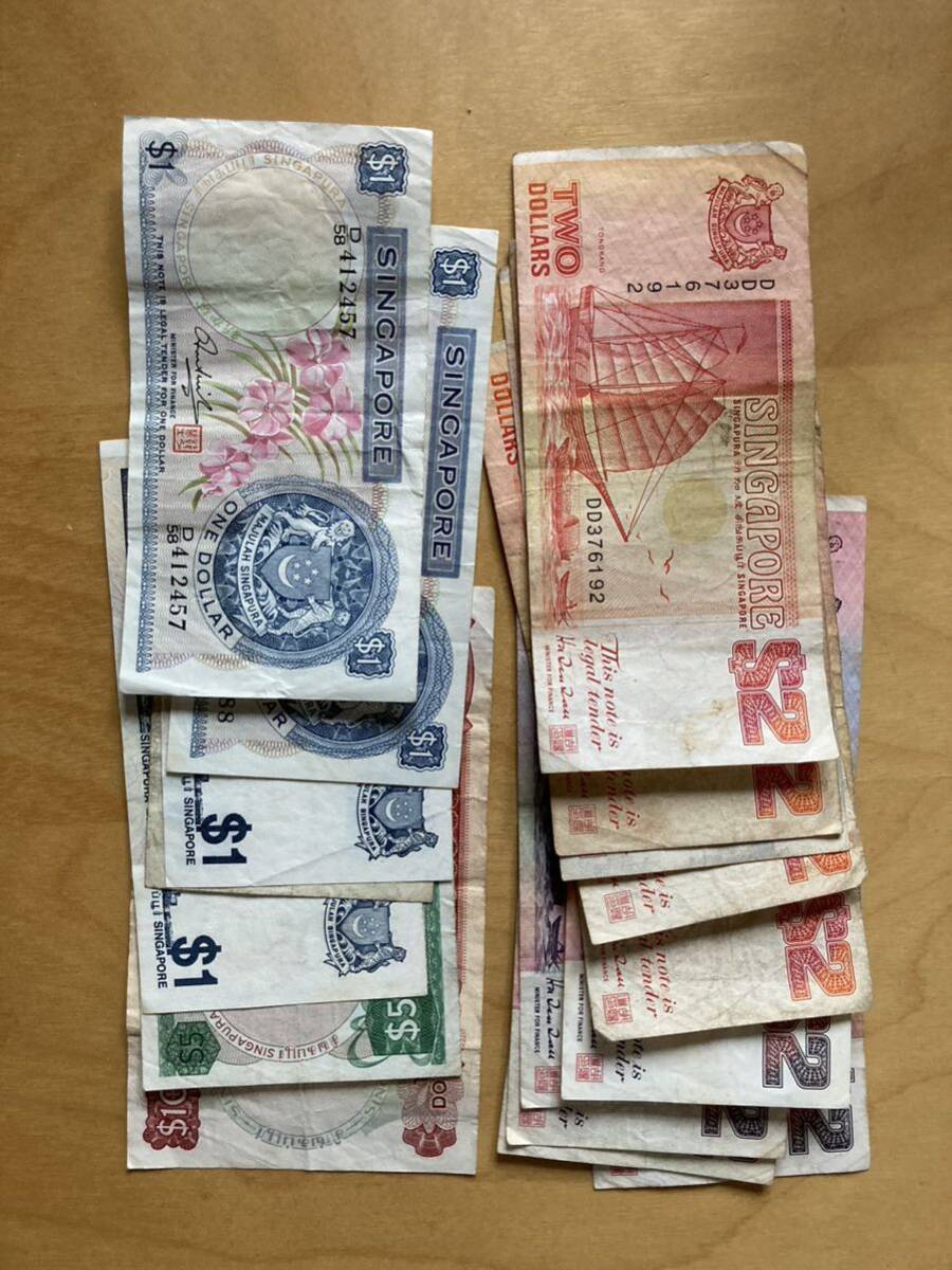 シンガポール 新嘉坡 紙幣 旧札 40ドル 流通品（検索 外国 札 記念 イギリス 英国 マレーシア インド 中国 アジア 南洋 ドル 元の画像3
