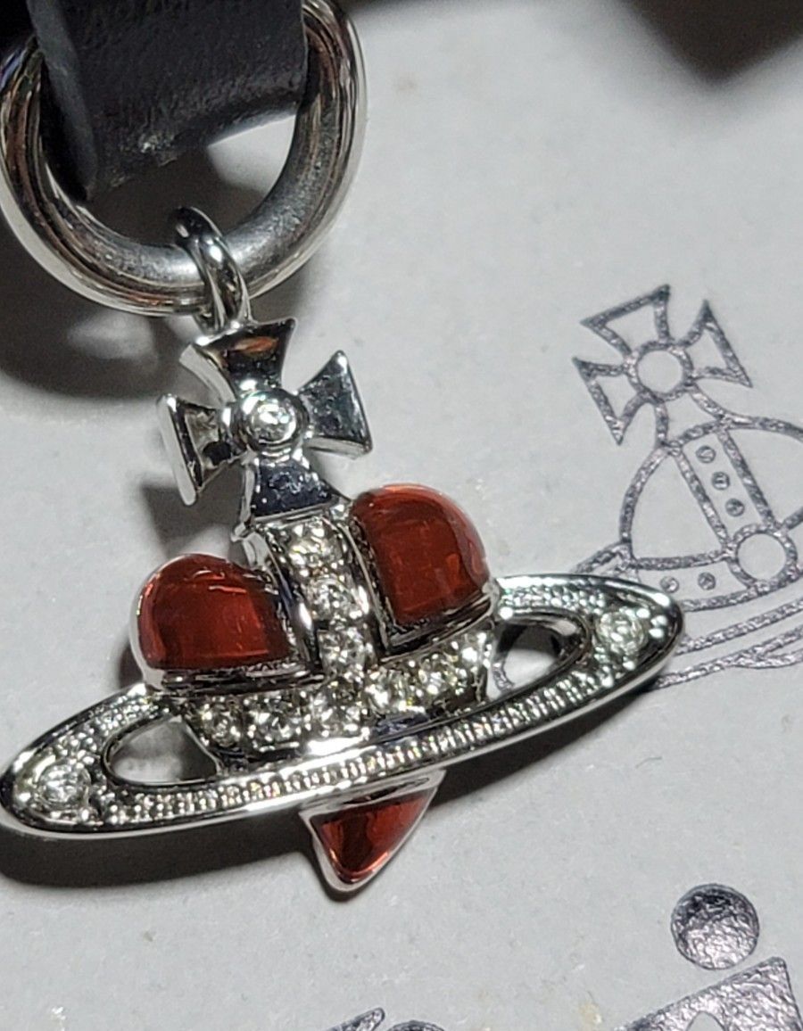 本物 ヴィヴィアンウエストウッド DIAMANTE HEART レザー 本物 ヴィヴィアンウエストウッド DIAMANTE HEART レザー