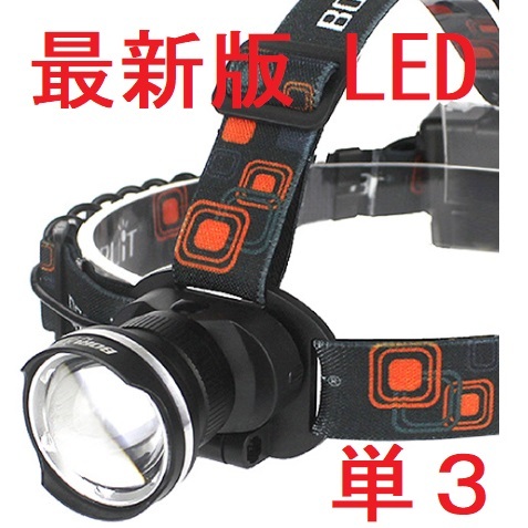 ① LED ヘッドライト 単３電池 明るい 登山 釣り 夜釣り キャンプ アウトドア 防災 災害 非常用 懐中電灯 ワークライト 単３タイプの画像1