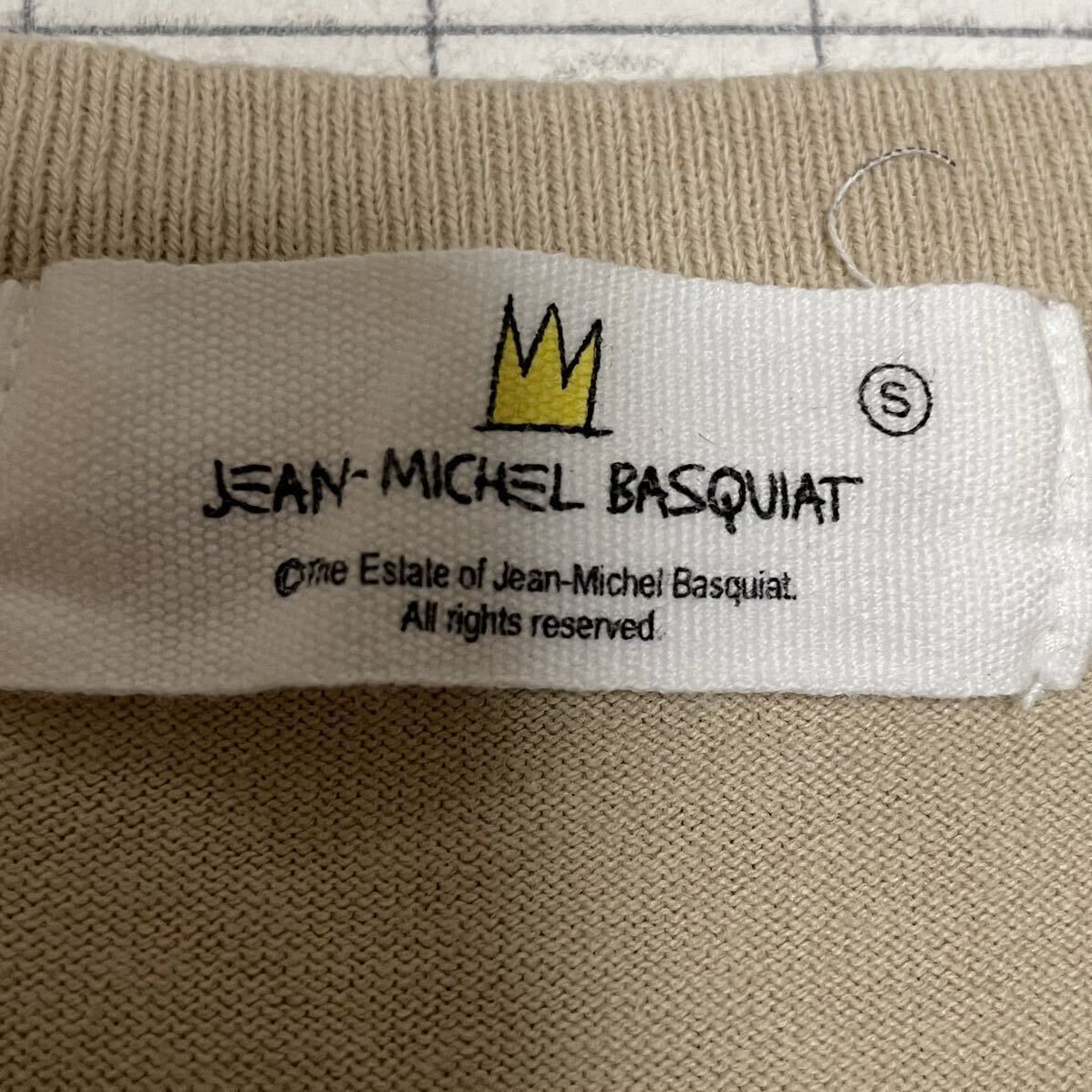 ユニクロ【UNIQLO】アーティスト半袖Tシャツ ジャン＝ミシェル・バスキアJean-Michel Basquiat Sサイズ ベージュ/薄茶 コラボ 王冠 希少の画像7
