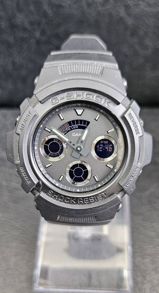 【1円～】CASIO カシオ G-SHOCK デジアナ AW-591BB 4778 メンズ腕時計 QZ ブラック 稼働品の画像1