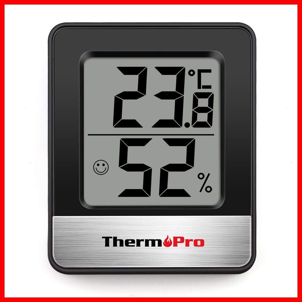 【特価商品】温度計 温湿度計デジタル 湿度計 湿度計室内 大画面 見やすい 顔マーク ThermoProサーモプロ 壁掛け 卓上ス_画像1