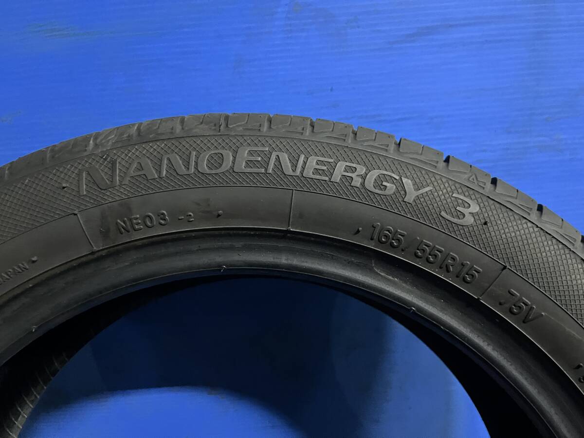 ☆2023年製TOYO☆NANOENERGY 3☆165/55R15☆バリ溝一本☆格安スタート☆タントカスタム☆スペーシア等に☆_画像3