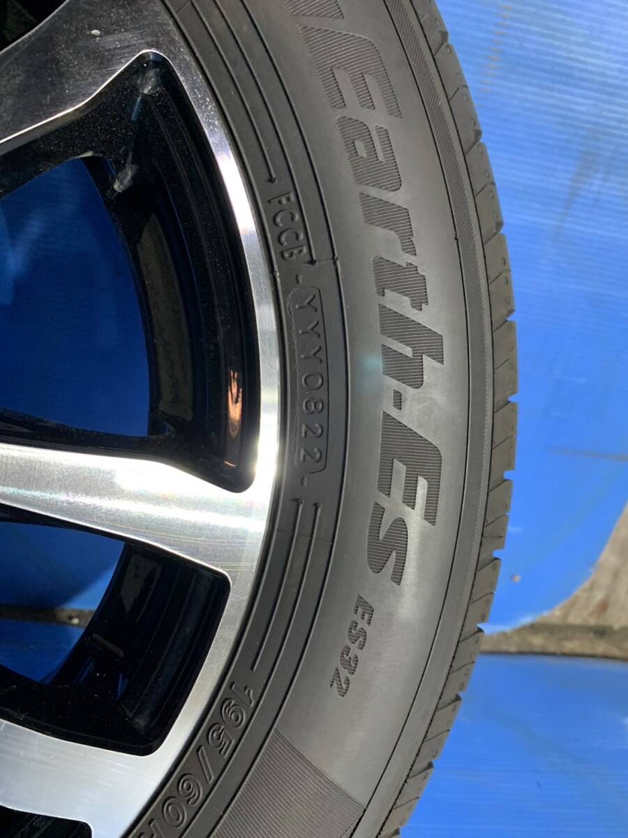 ☆2022年製YOKOHAMAブルーアース ES32☆195/60R15☆社外ホイールセット美品☆114.3-5H オフセット＋38☆バリ溝☆の画像10