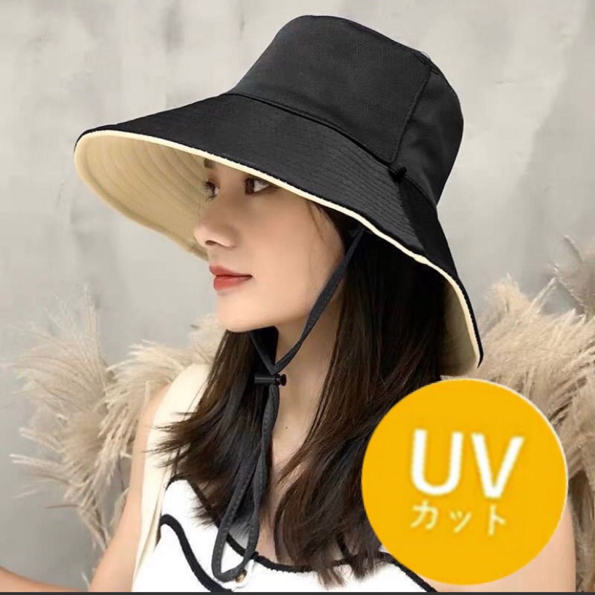 ハット 帽子 紫外線対策 バケットハット つば広 UVカット 折りたたみ 日よけ帽子 日焼け対策 熱中症　  UVカット 