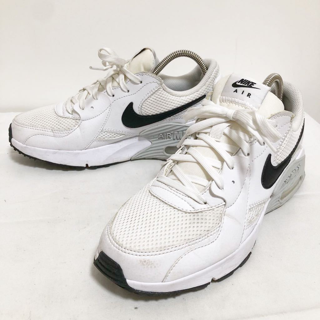 和110★① NIKE AIR MAX ナイキ エアマックス スニーカー シューズ 24.5 レディース ホワイト ブラック_画像1