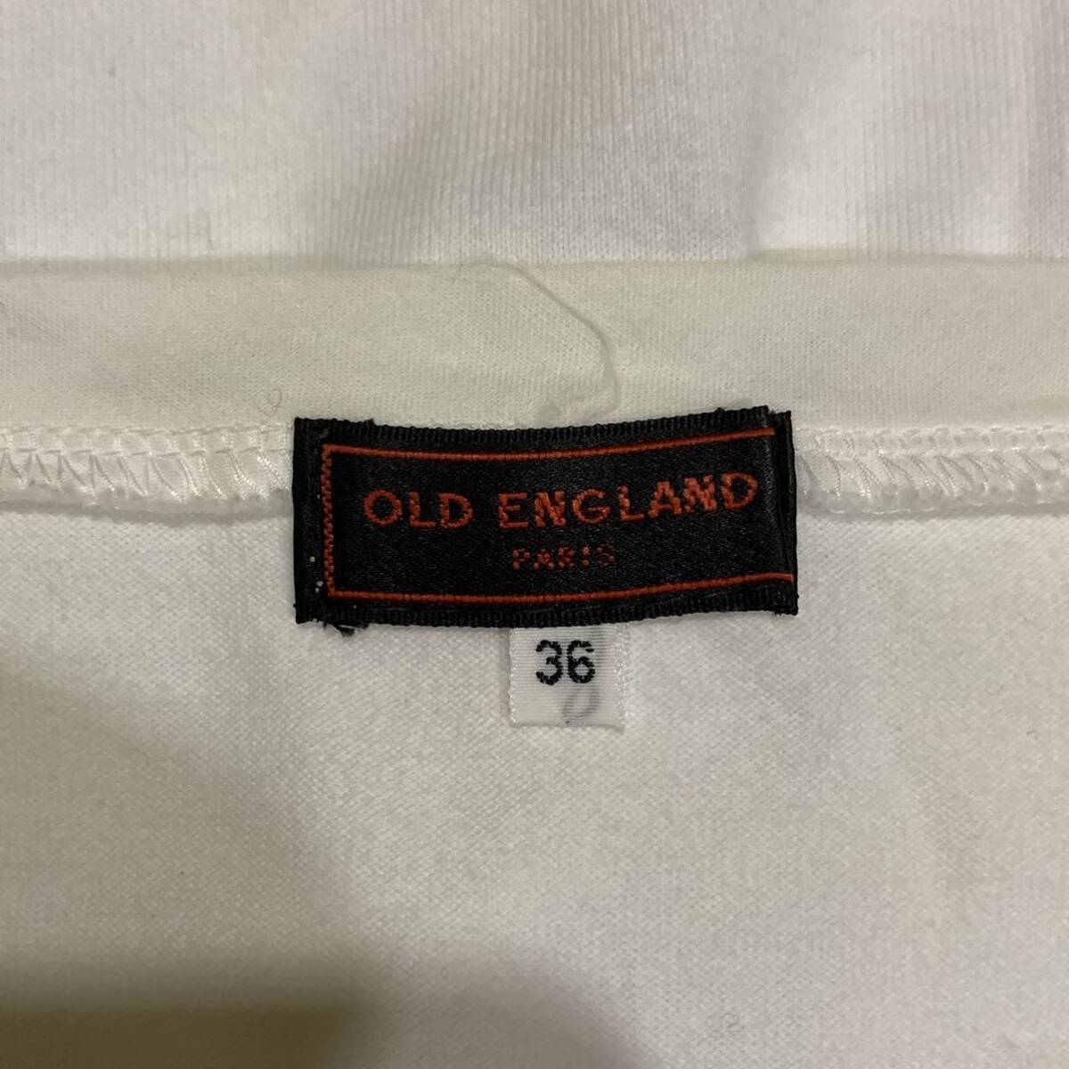 D ▼ 都会のカジュアルウェア '日本製' OLD ENGLAND オールドイングランド コットン100% フリル タンクトップ / ノースリーブ size:36 _画像5