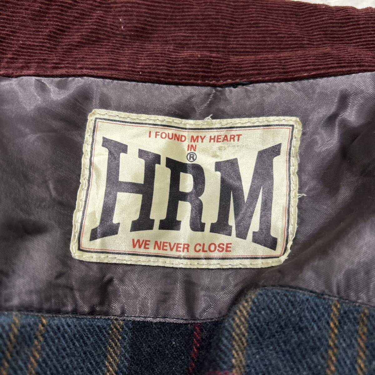 XX @ 古着 '希少 ビンテージ' HRM ハリウッドランチマーケット 長袖 起毛 WOOL ボタンシャツ ジャケット 上着 メンズ 紳士服 トップス _画像5