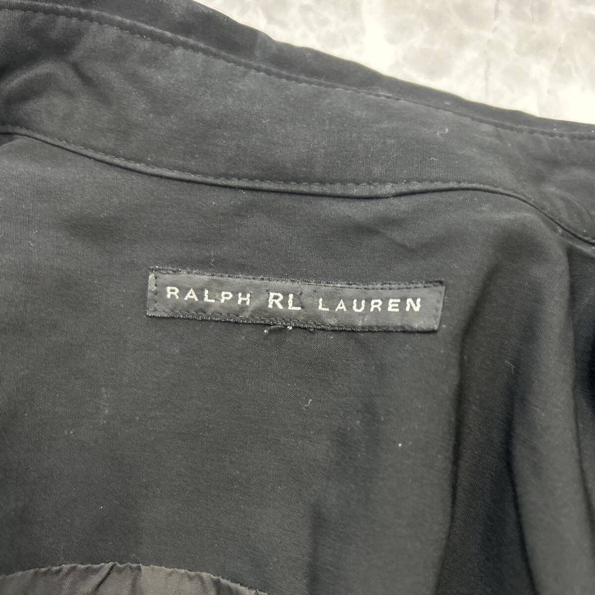 N ■ 高級ライン!! '日本製' Ralph Lauren ラルフローレン 黒タグ BLACK LABEL ウール シャツ ジャケット size11 婦人服 トップス BLACK_画像6