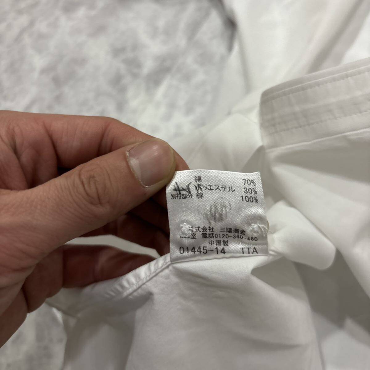 EE＊ 国内正規品 '高級紳士服' BURBERRY BLACK LABEL バーバリー ブラックレーベル 半袖 ボタンダウン シャツ size41メンズ ワイシャツ_画像6