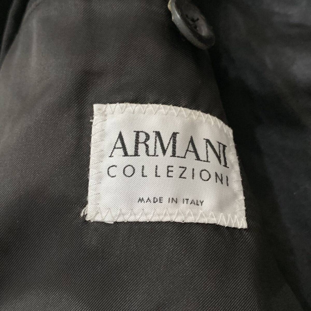 BB ▼ 洗練されたデザイン!! 'イタリア製' ARMANI COLLEZIONI アルマーニコレツォーニ スナップボタン ステンカラーコート size:52 メンズ_画像7