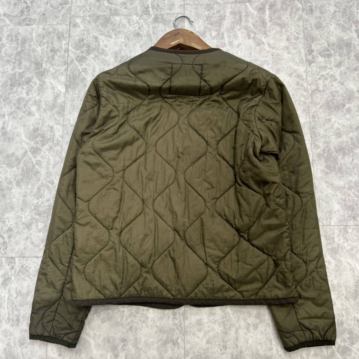 XX ■ 古着 '保温性抜群' ALPHA INDUSTRIES アルファインダストリーズ 中綿 キルティング ノーカラー ジャケット M メンズ 上着 アウター の画像3