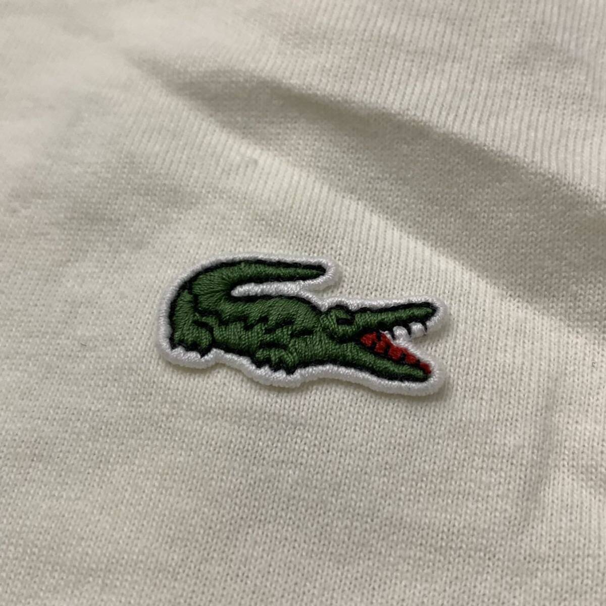 V ▼ 都会のカジュアルウェア '着心地抜群' LACOSTE L！VE ラコステ ロゴ刺繍 コットン100% 長袖 Tシャツ / カットソー ラグラン size:M_画像4