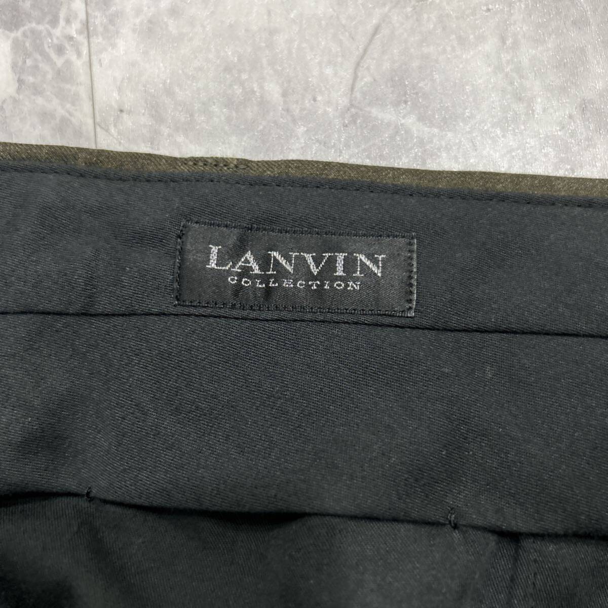 C ■ 良品 / 高級ライン!! '日本製' LANVIN COLLECTION ランバンコレクション 高品質 WOOL スラックスパンツ 97-97 メンズ 紳士服 ボトムスの画像7