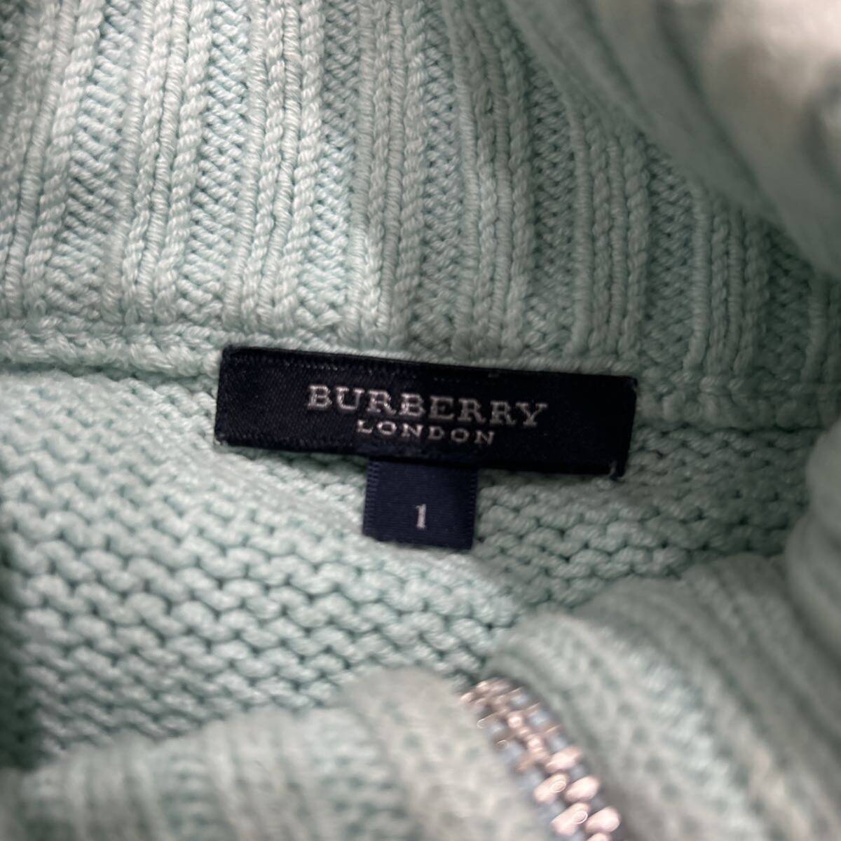 C ■ 国内正規品 '高級感溢れる' BURBERRY LONDON バーバリー 高品質 ニット ハーフジップ ベスト size1 レディース 婦人服 トップス 古着の画像5