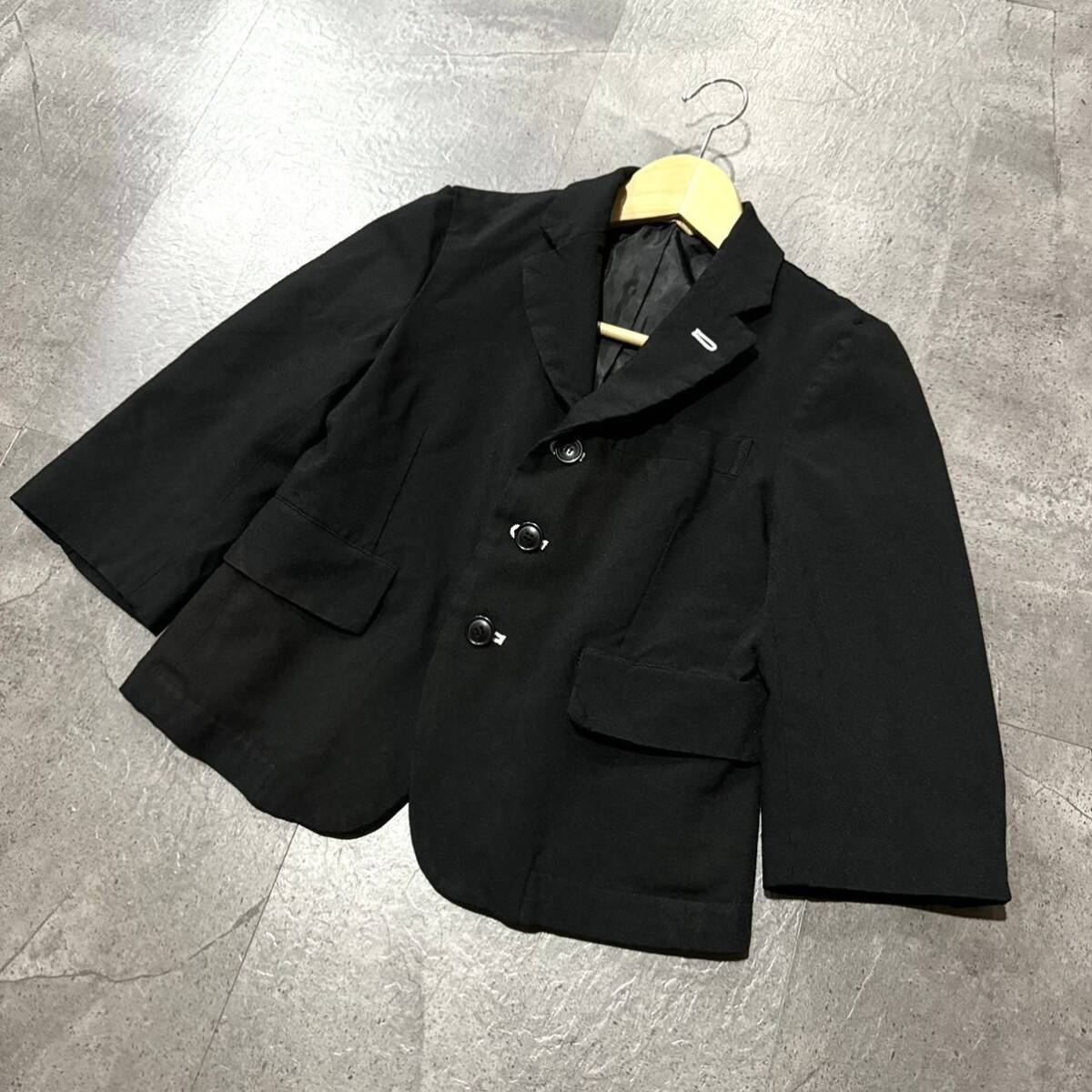 II ☆ 高級ラグジュアリー服 '日本製' COMME des GARCONS BLACK コムデギャルソン AD2014 ジャケット 羽織り size:XXS レディース アウターの画像1