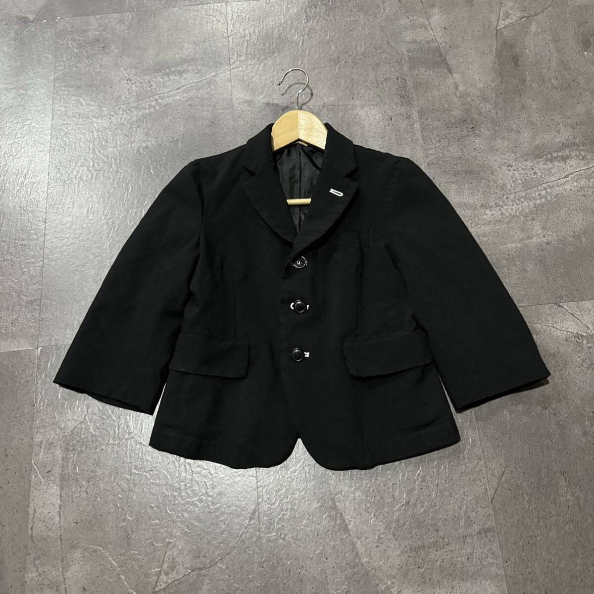 II ☆ 高級ラグジュアリー服 '日本製' COMME des GARCONS BLACK コムデギャルソン AD2014 ジャケット 羽織り size:XXS レディース アウターの画像2