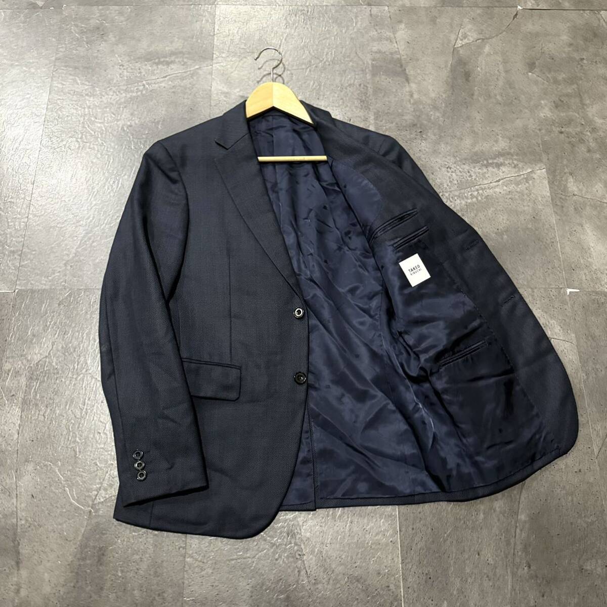 F * хорошая вещь / прекрасное качество DORMEUIL производства ткань \' сделано в Японии \' TAKEO KIKUCHI Takeo Kikuchi WOOL100% tailored jacket 2.size:2 мужской внешний джентльмен одежда 