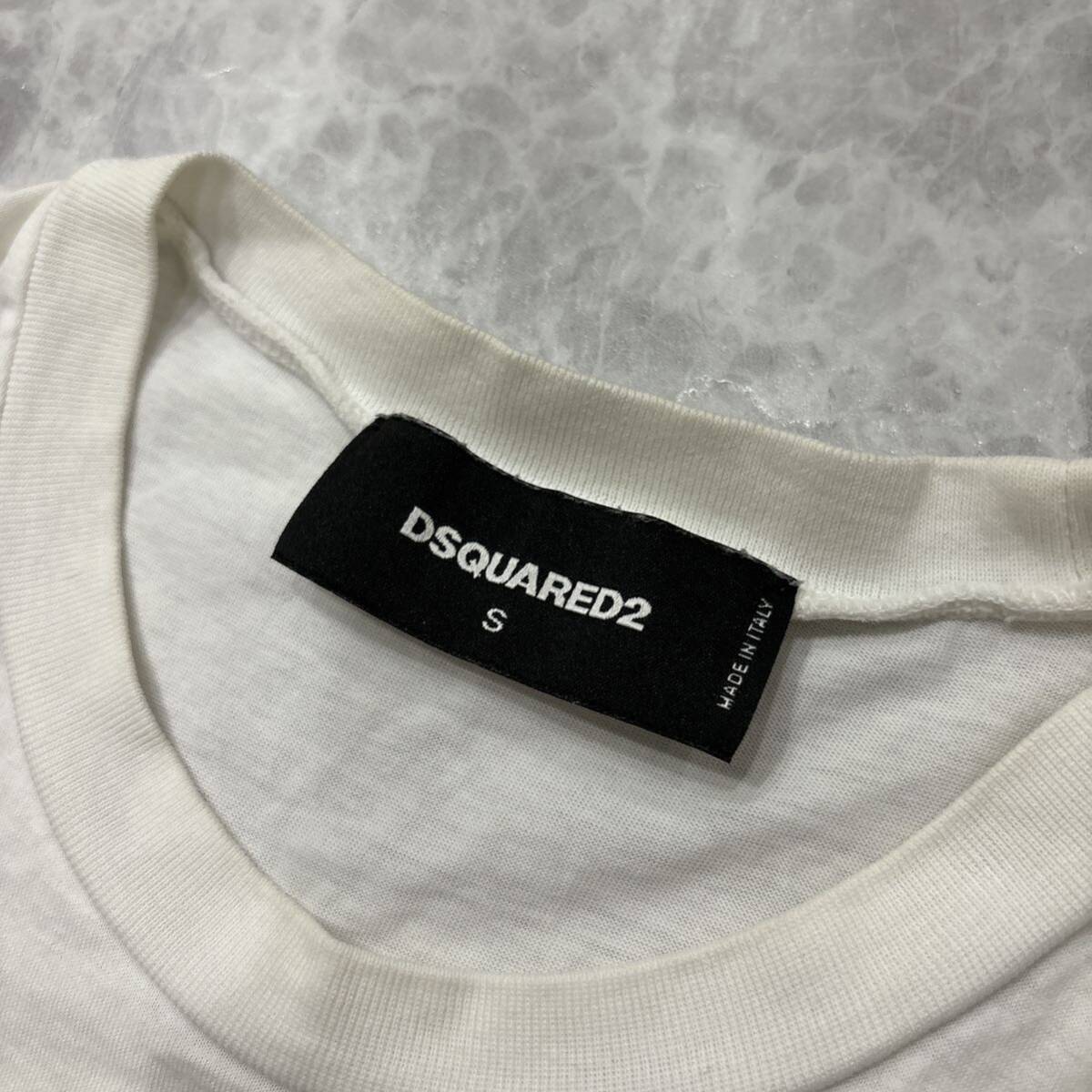 E ＊ 20SS イタリア製 国内正規品 'ラグジュアリーウェア' DSQUARED2 ディースクエアード 半袖 ロゴプリント Tシャツ カットソー S メンズの画像5