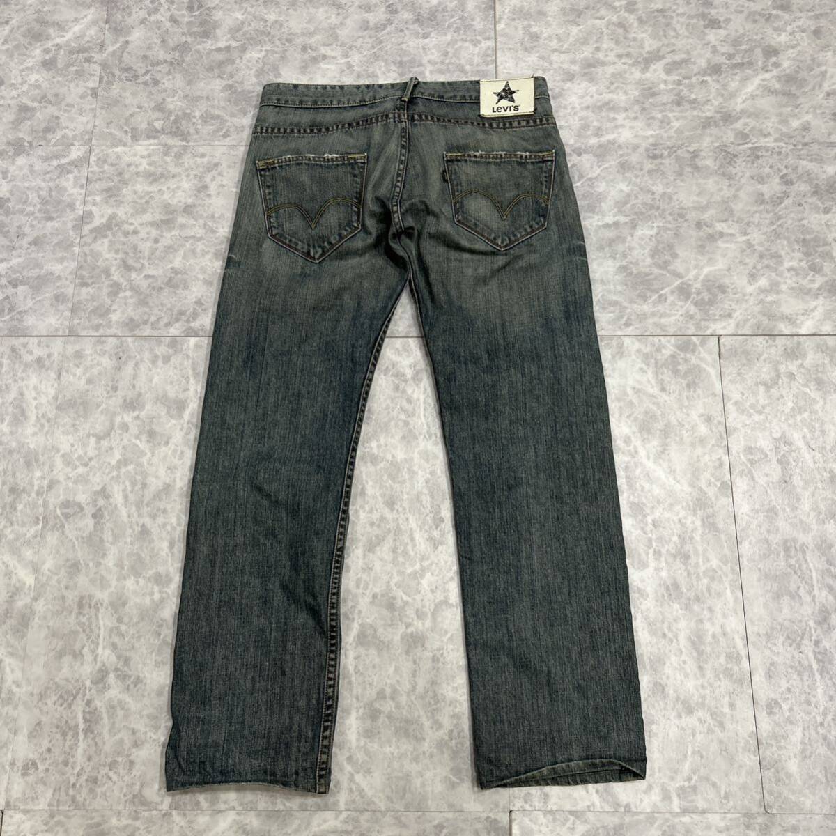 D ■ 日本製 '人気モデル' LEVI'S BLACKリーバイス 5000-03 ボタン裏 刻印J38 デニムパンツ / ジーンズ W33 メンズ 紳士服 ボトムス 古着 の画像4