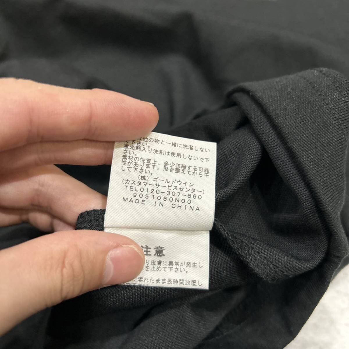 DD ■ 良品 / 人気モデル '着心地抜群' THE NORTH FACE ノースフェイス 半袖 ビッグロゴ入り Tシャツ / カットソー M メンズ トップス 黒 _画像7