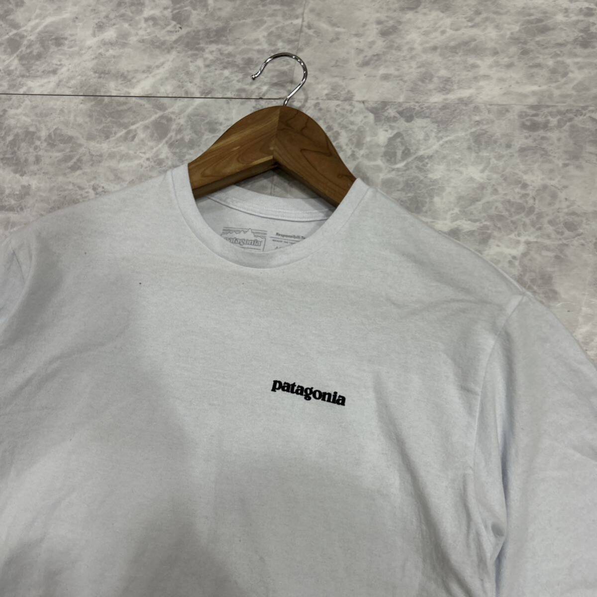 DD ■ メキシコ製 '人気モデル' Patagonia パタゴニア 半袖 ロゴ入り Tシャツ / カットソー sizeM 着心地抜群 メンズ 紳士服 トップス の画像4