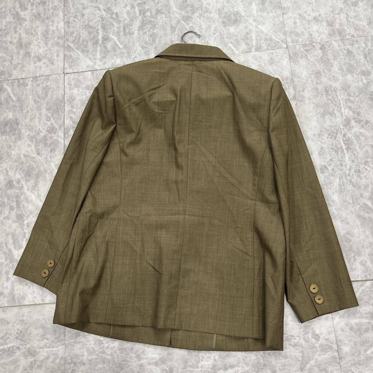 H ＊ 日本製 '高級感溢れる' 大きいサイズ LEILIAN レリアン 高品質 WOOL テーラードジャケット size15+ レディース 婦人服 アウターの画像4