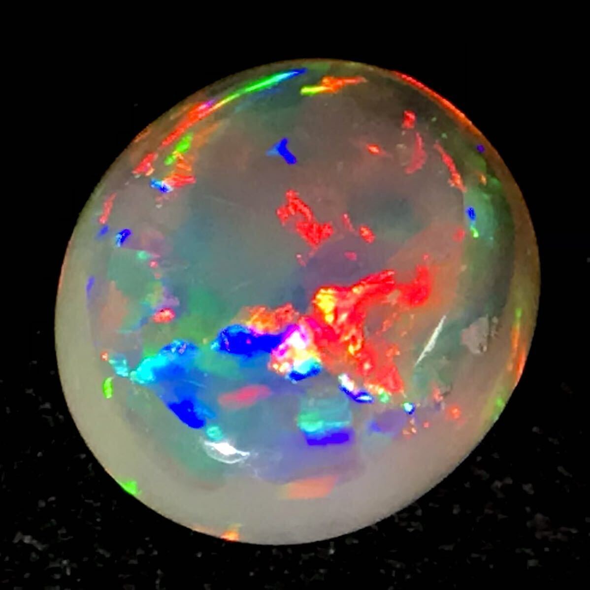 遊色効果!!(天然オパール0.983ct)a 約7.8×7.0mm ルース 裸石 宝石 ジュエリー jewelry opal i_画像1