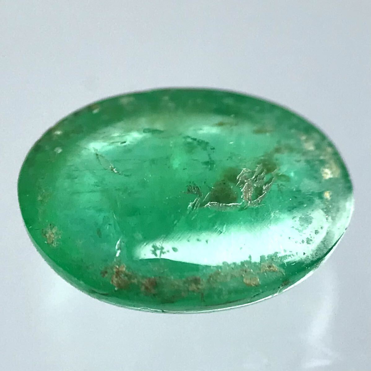 (天然エメラルド1.260ct)a約8.4×6.0mmソーティング付 ルース 裸石 宝石 ジュエリーjewerly emerald CA0/CA0 iの画像2