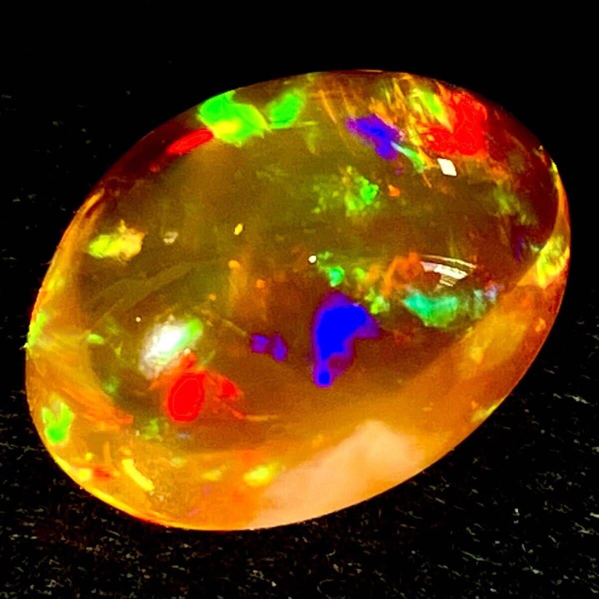 (天然ファイアオパール2.678ct)a 10.9×7.8mm ルース 裸石 opal 宝石 ジュエリー jewerly s_画像1