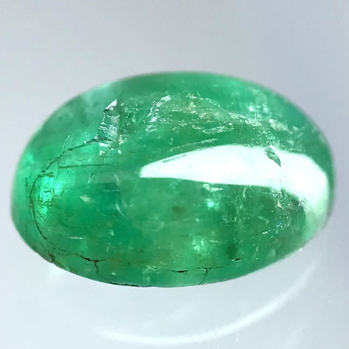 (天然エメラルド1.260ct)a約8.4×6.0mmソーティング付 ルース 裸石 宝石 ジュエリーjewerly emerald CA0/CA0 iの画像1