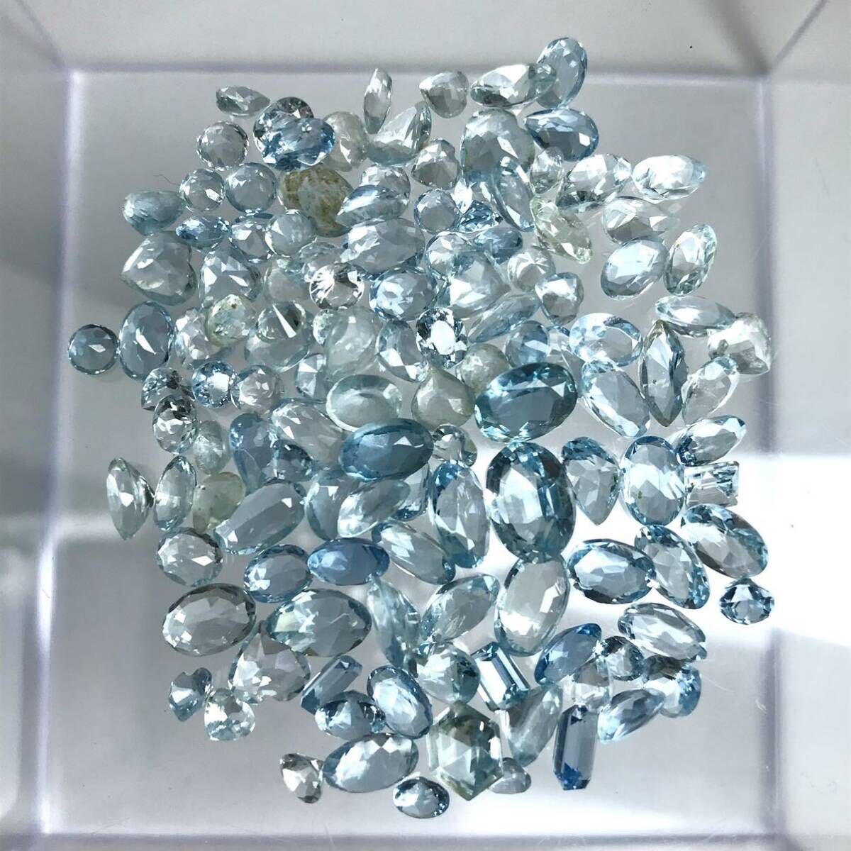 (天然アクアマリンおまとめ 50ct)a ルース 裸石 宝石 ジュエリー jewelry aquamarine ベリル i②の画像3