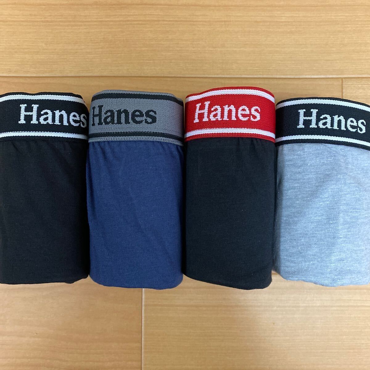 L ③ヘインズ Hanes ボクサーパンツ ボクサーブリーフ4枚 前閉じ メンズ 紳士 アンダーウェア インナー 肌着 下着 男子 中学生 高校生の画像1