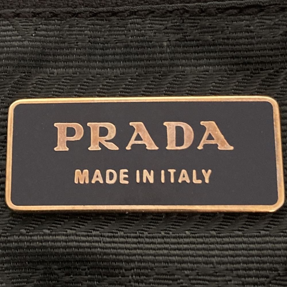 プラダ ハンドバッグ クロシェット 鍵付き イエロー ナイロン トライアングルロゴ 三角ロゴ レディース PRADA_画像8