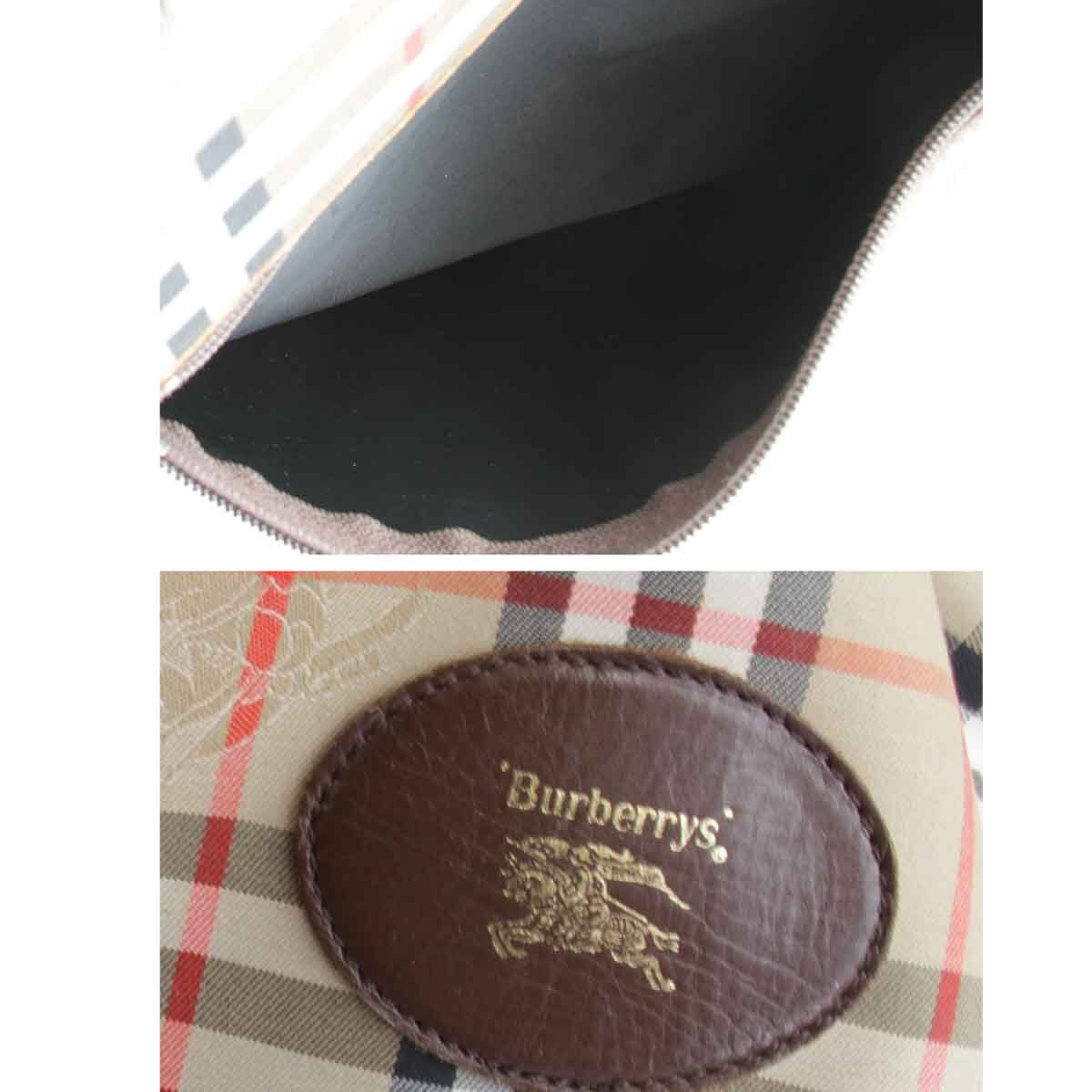 『USED』 BURBERRY バーバリー ノバチェック ボストンバッグ ブラウン_画像9