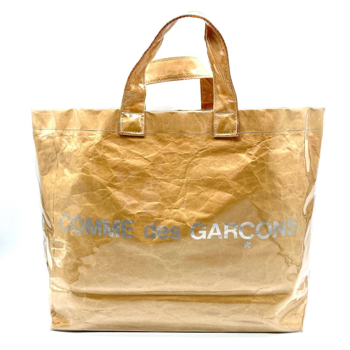 Comme des Garons Vinyl Tote Bag Shoulder Bag Beige ビニールトートバッグ ショルダーバッグ ベージュ