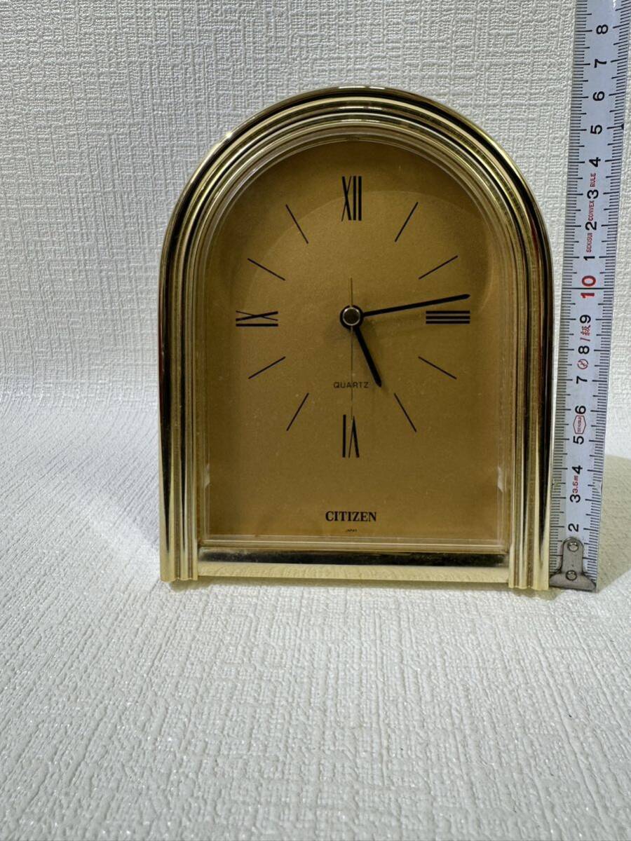 4RG717 CITIZEN シチズン 置時計 クオーツ エマーソン 金色（金色） 日本製_画像3
