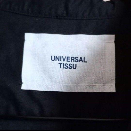 美品 UNIVERSAL TISSU ユニヴァーサルティシュ ロングシャツワンピース 日本製 綿100% ビッグシルエット ワイド