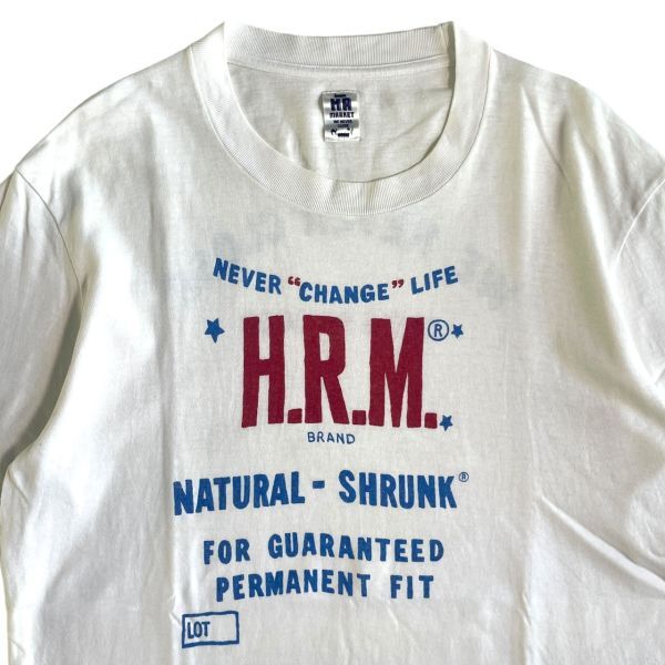 日本製 H.R.MARKET ハリウッドランチマーケット ハリラン 聖林公司 半袖 プリント デザイン Tシャツ S/S コットン トップス 3 ホワイト 白の画像2