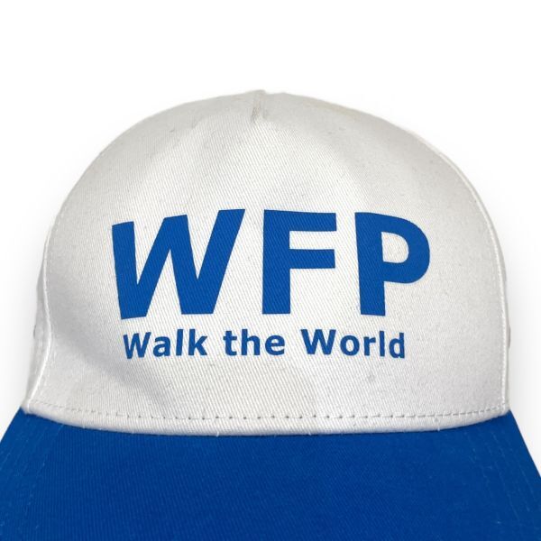 希少 WFP ウォーク・ザ・ワールド 国連世界食糧計画 チャリティーウォーク 記念品 キャップ 帽子 NISSIN 日清 USED 企業物 古着の画像2