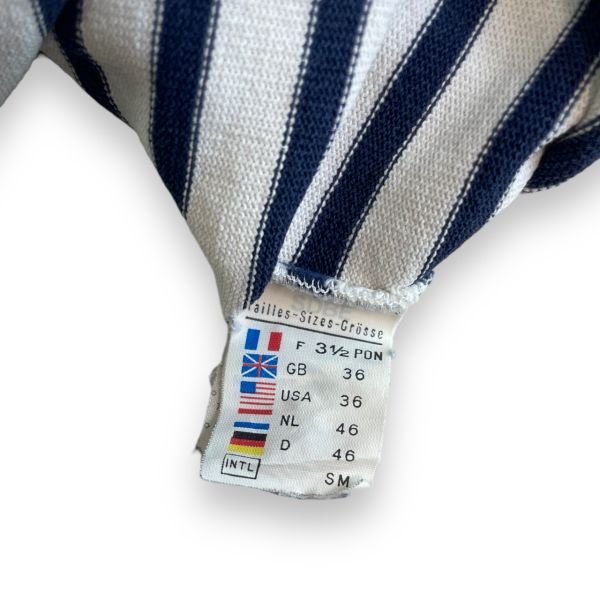 フランス製 SAINT JAMES セントジェームス 長袖 ボーダー ボートネック バスク シャツ L/S Tシャツ ロンT トップス カットソー 36 ホワイトの画像4