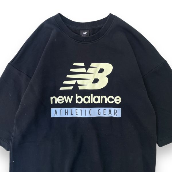 New Balance ニューバランス ATHLETIC GEAR ロゴ ビッグシルエット トレーナー SWEAT スウェット パーカー トップス ブラック L 古着の画像2
