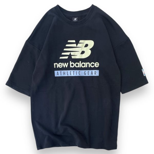 New Balance ニューバランス ATHLETIC GEAR ロゴ ビッグシルエット トレーナー SWEAT スウェット パーカー トップス ブラック L 古着の画像1