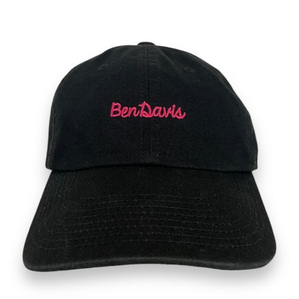 BEN DAVIS ベンデイビス 刺繍 ロゴ 6パネル キャップ CAP ベースボールキャップ 帽子 コットン ネイビー 古着 ワークウェア_画像2